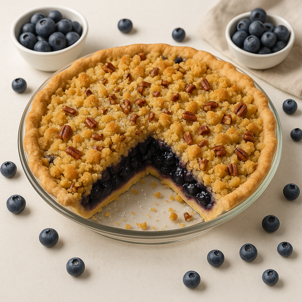 handcrafted blueberry pie at Pie in the Sky